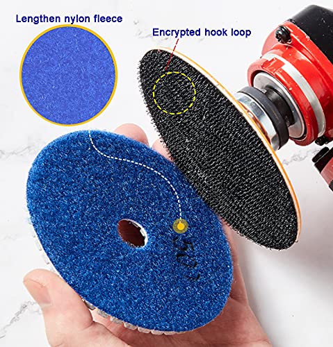 Miniatura 4 de 19 almohadillas de pulido de diamante de 4 pulgadas, kit de pulido de piedra de granito, grano 50# - 3000 # con almohadilla de respaldo de 58 "-11