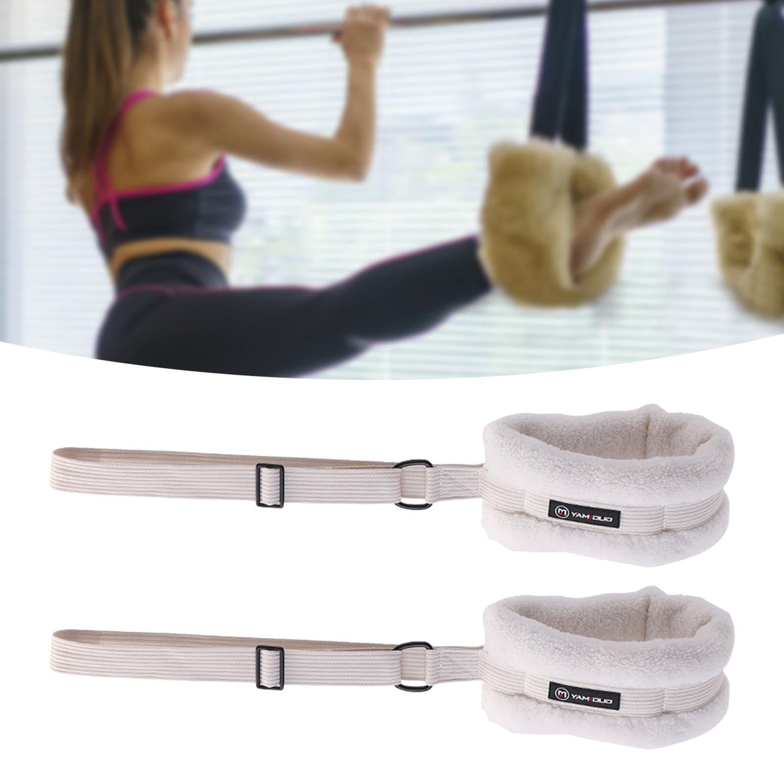 2 Piezas Pilates Correa Acolchada Elástica Ajustable Banda de Resistencia para Ejercicios de Estiramiento con Material de Felpa Adecuado para en