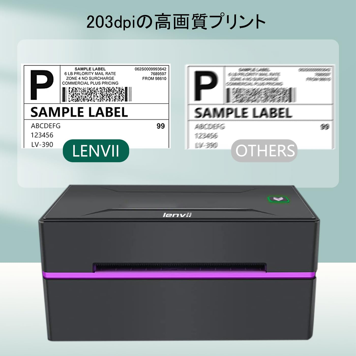Amazon | LENVII デスクトップサーマルラベルプリンター、203