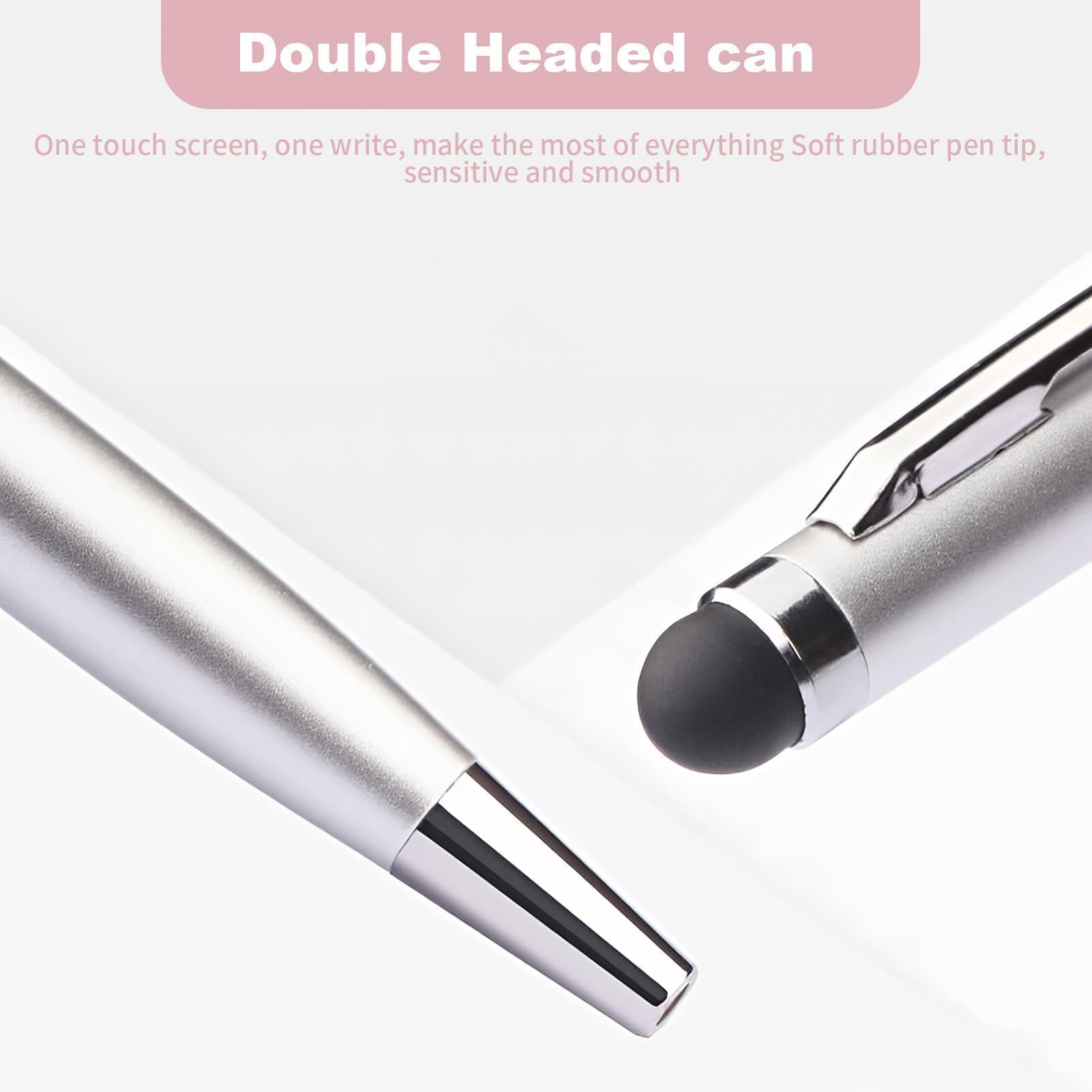 Stylo Tactile Universel 2 en 1, 10 Pièces, Stylet Capacitif 7mm pour Écrans Tactiles Tablette Téléphone
