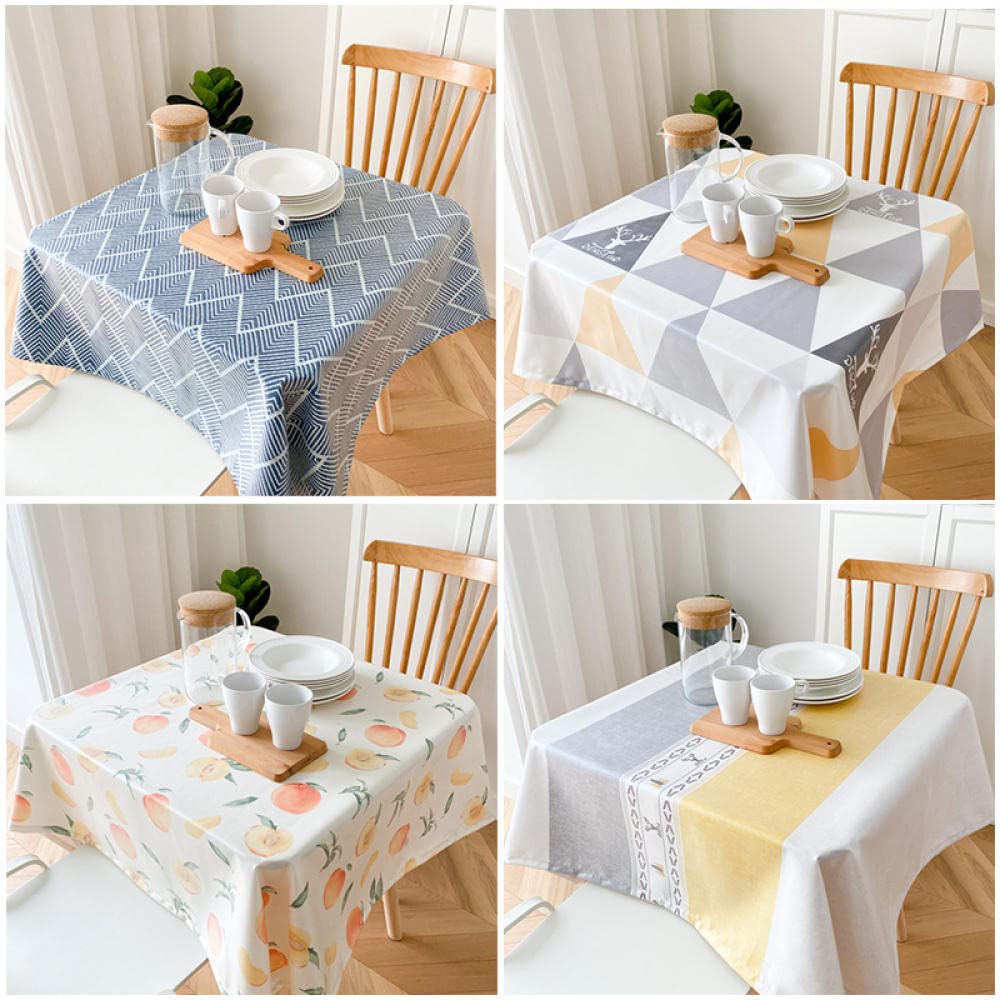 Impermeable Nappe Rectangulaire Entretien Facile Réutilisable Multiple Styles et Tailles Sélectionnable Gris Rose 130 × 220cm