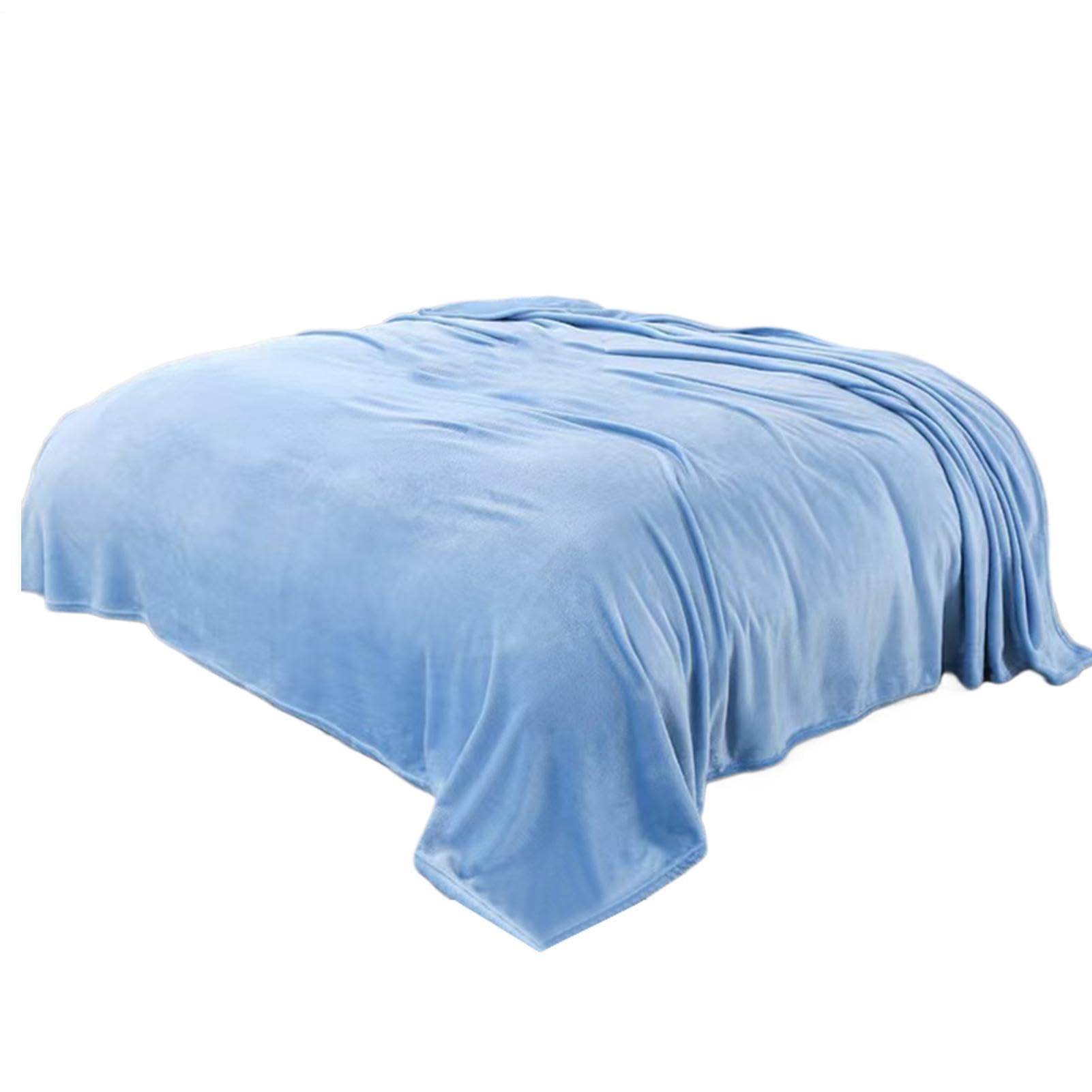 Couverture polaire corail douce 150x100cm unie haut de gamme pour lit et canapé