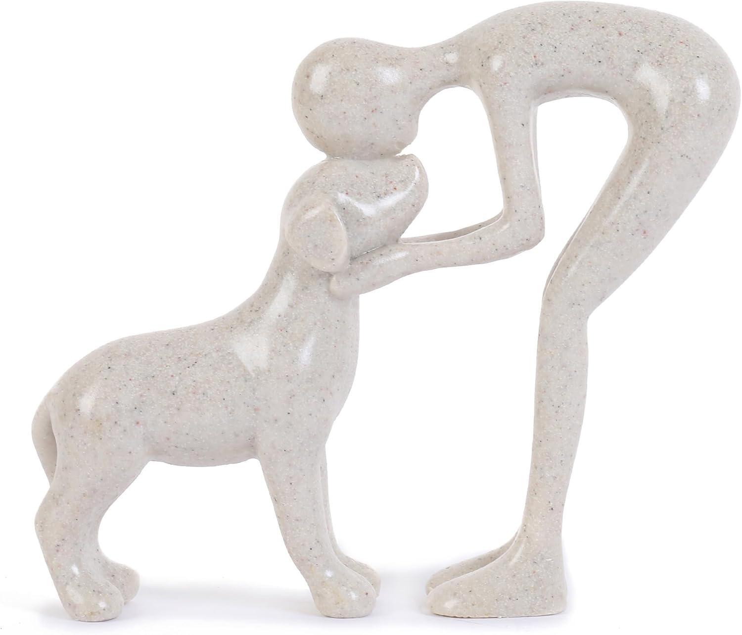 Pet Memorial Gifts for Dogs,Cute Dog Desk Figurines Statue, Unique Mini Shelf Decor for The Home,Room,Bathroom,Office,Lovely Decorations for Dog Lover (Beige)