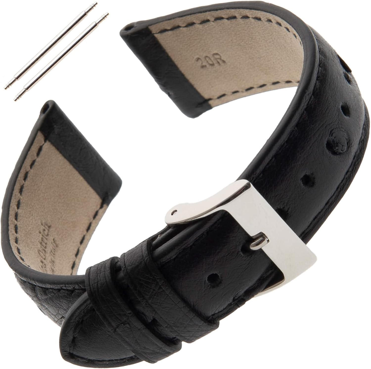 Gilden Unisex 16-20mm Genuine Ostrich Watch Strap LS51