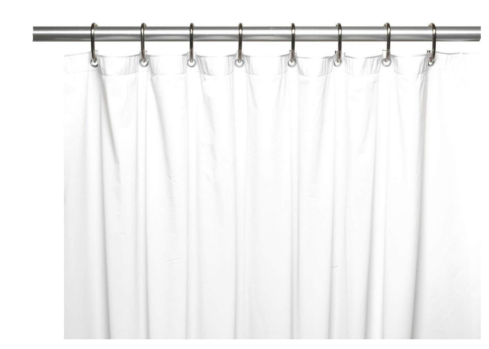 Venice CollectionsElegant Home Heavy Duty Vinyl Shower Curtain Liner with 12 Metal Grommets White