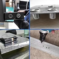 Vista 13 de 100PCS -Rivet Nuts, M6 Carbon Steel Metric Rivet Nut Assortment Kit, Flat Head Threaded Insert Nutserts Assort,for Automotive Furniture Decoration