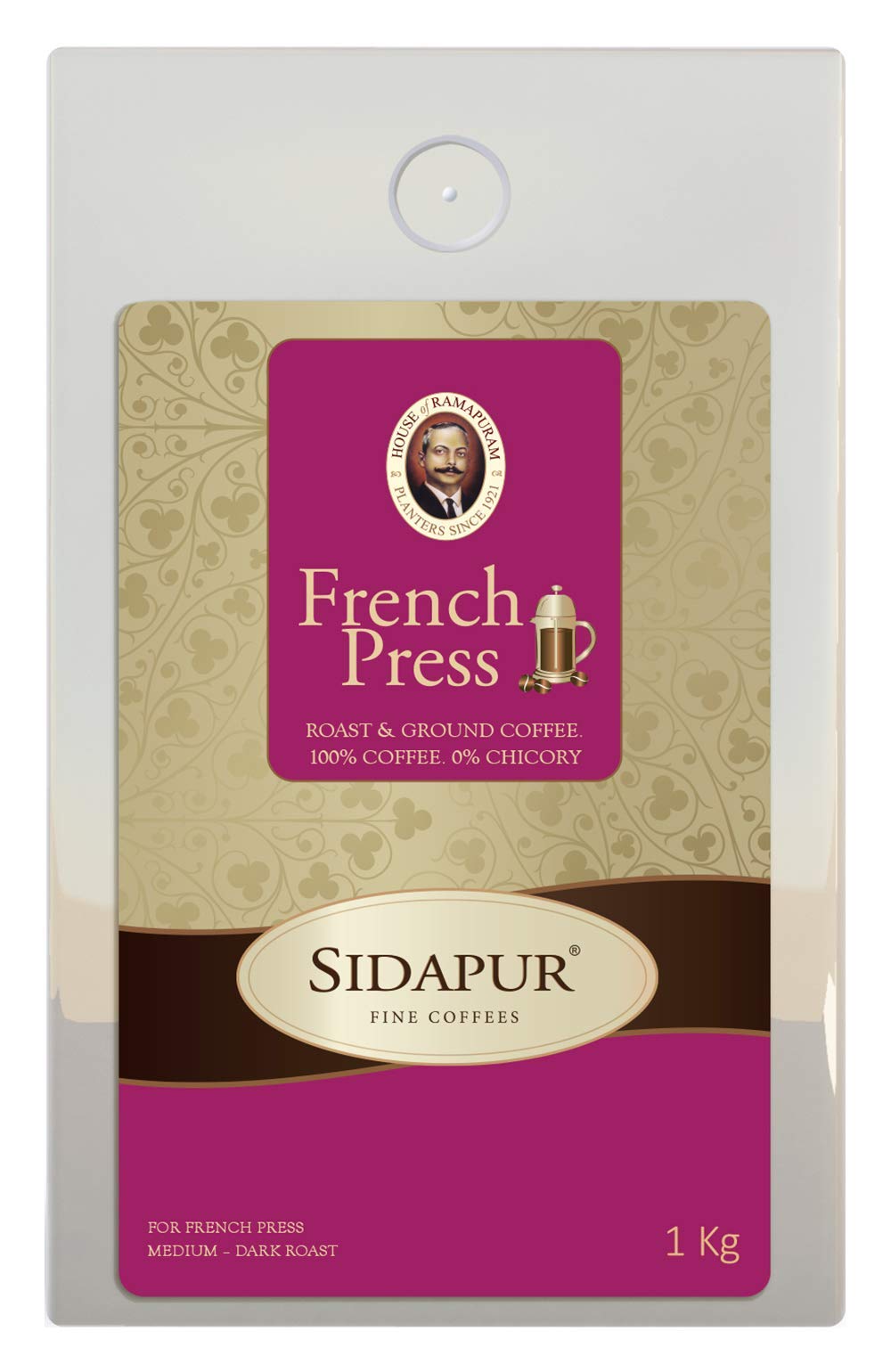 Sidapur - French Press Coffee - Coarsely Ground - 80% Arabica 20% Robusta - for French Press - 1kg (B088PVX32Z) Amazon Price History, Amazon Price Tracker