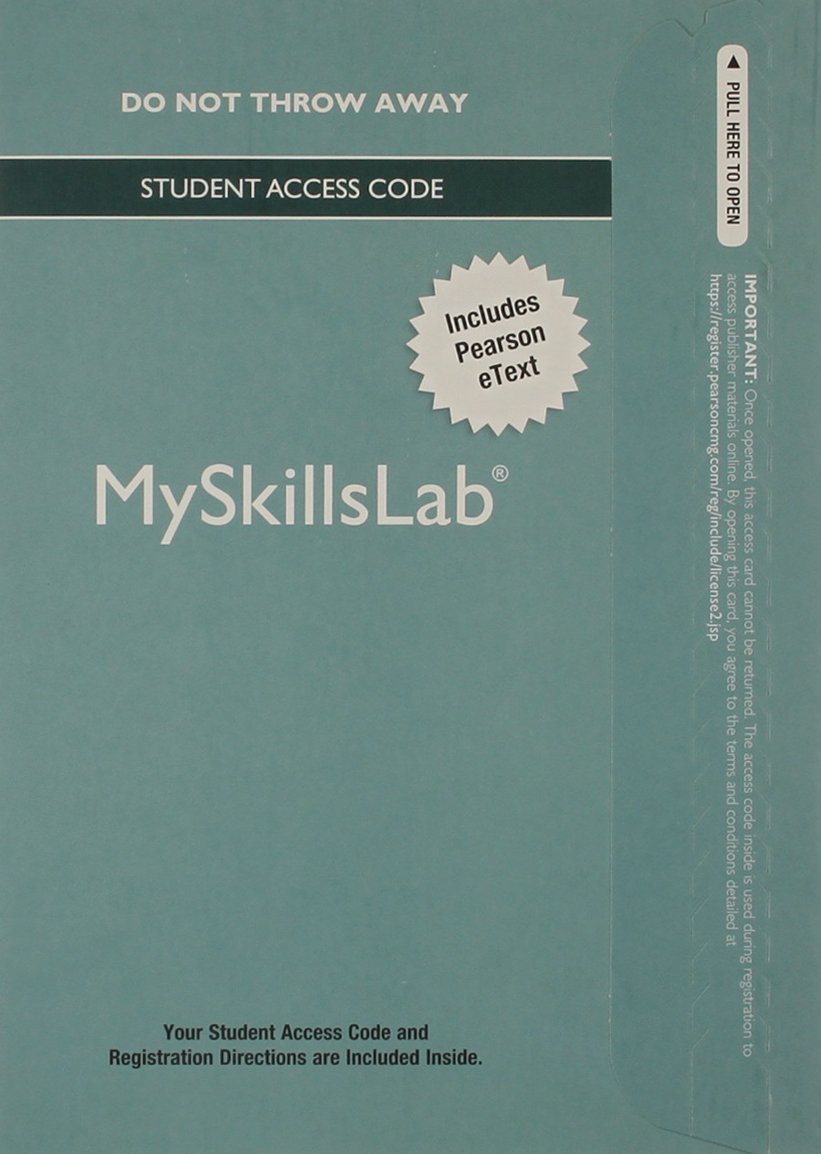 Myskillslab With Pearson Etext Standalone Access Card
