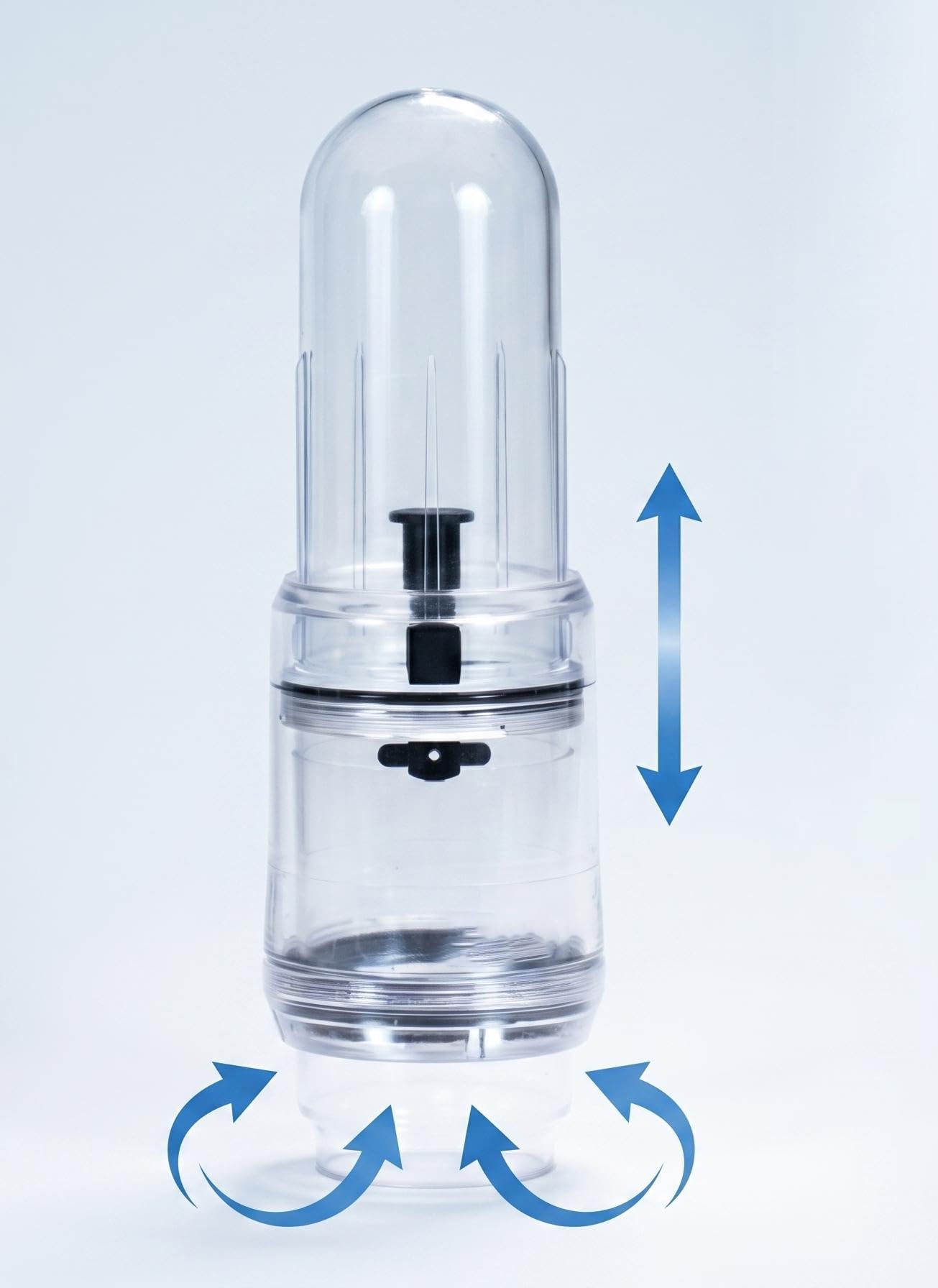 Pompe à Pénis Manuelle avec 5 Anneaux en Silicone – Vakuumpumpe pour Hommes, Stimulation de l’Érection et Allongement