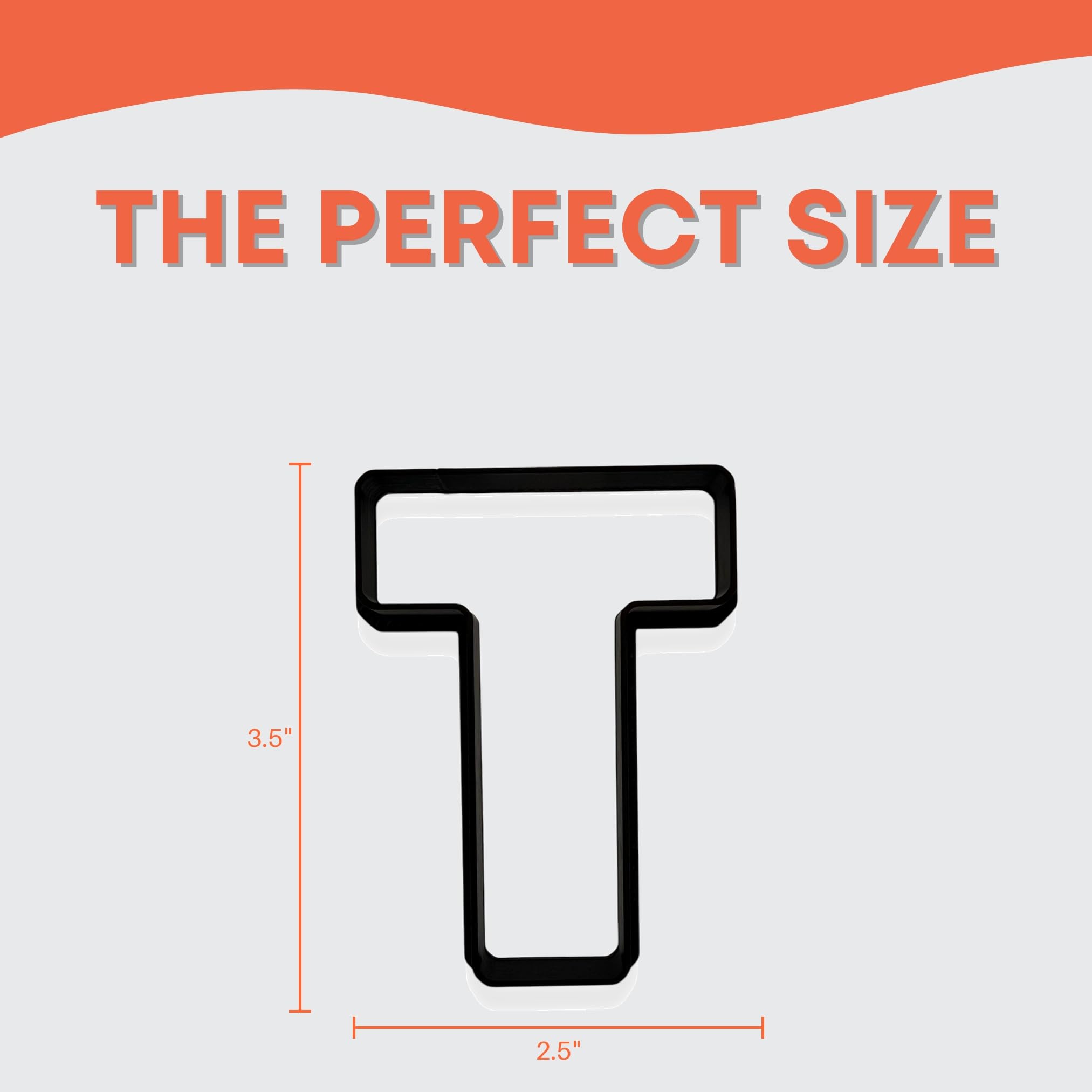 Amazon.com: T Capital Block Letter Cookie Cutter with Easy to Push