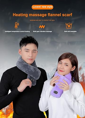 Miniatura 2 de ikasus Bufanda cálida USB Bufanda de cuello calentada Ajuste de temperatura de tres niveles Control de masajeador de cuatro niveles Bufandas