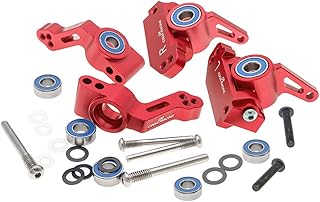 CODA RACING RC Alloy Caster Block&Steering Blocks&Rear Stub Axle Carriers for Traxxas 1/10 2WD Slash, Stampede, Rustler, Nitro Slash-Replaces Part 3632 3736 3752
