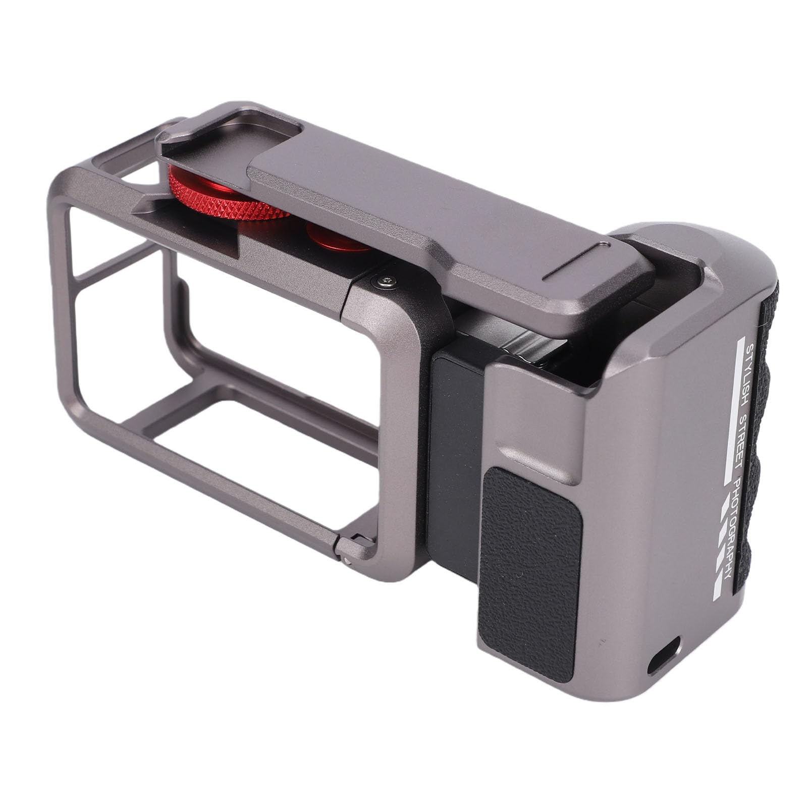 Sxhlseller Maniglia Ergonomica per Fotografia di Strada per 5 Pro |Impugnatura a Gabbia in Metallo con Chiave per Altalena e Supporto per Pattino Freddo