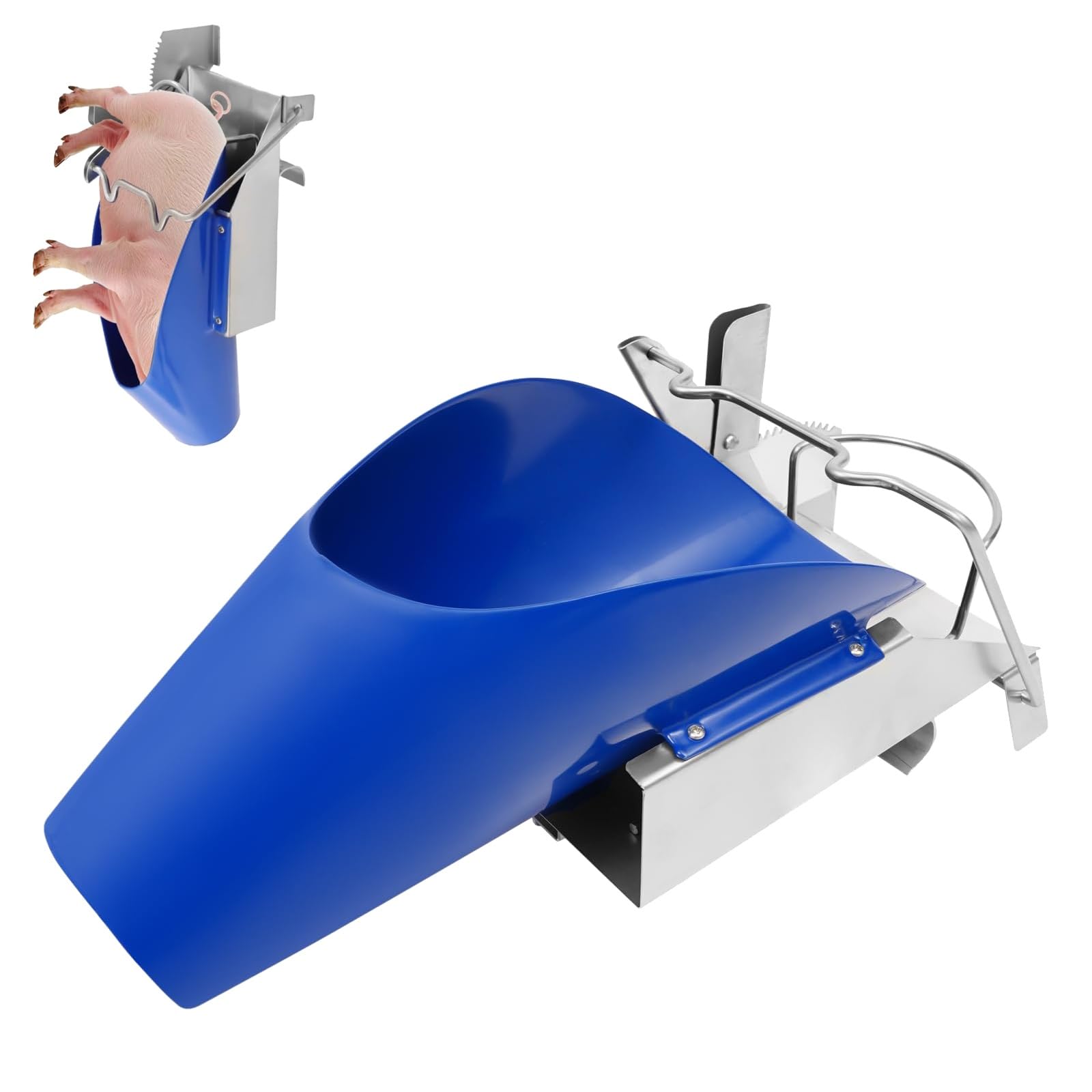 Support de castration porcelet avec maintien inversé et châssis réglable