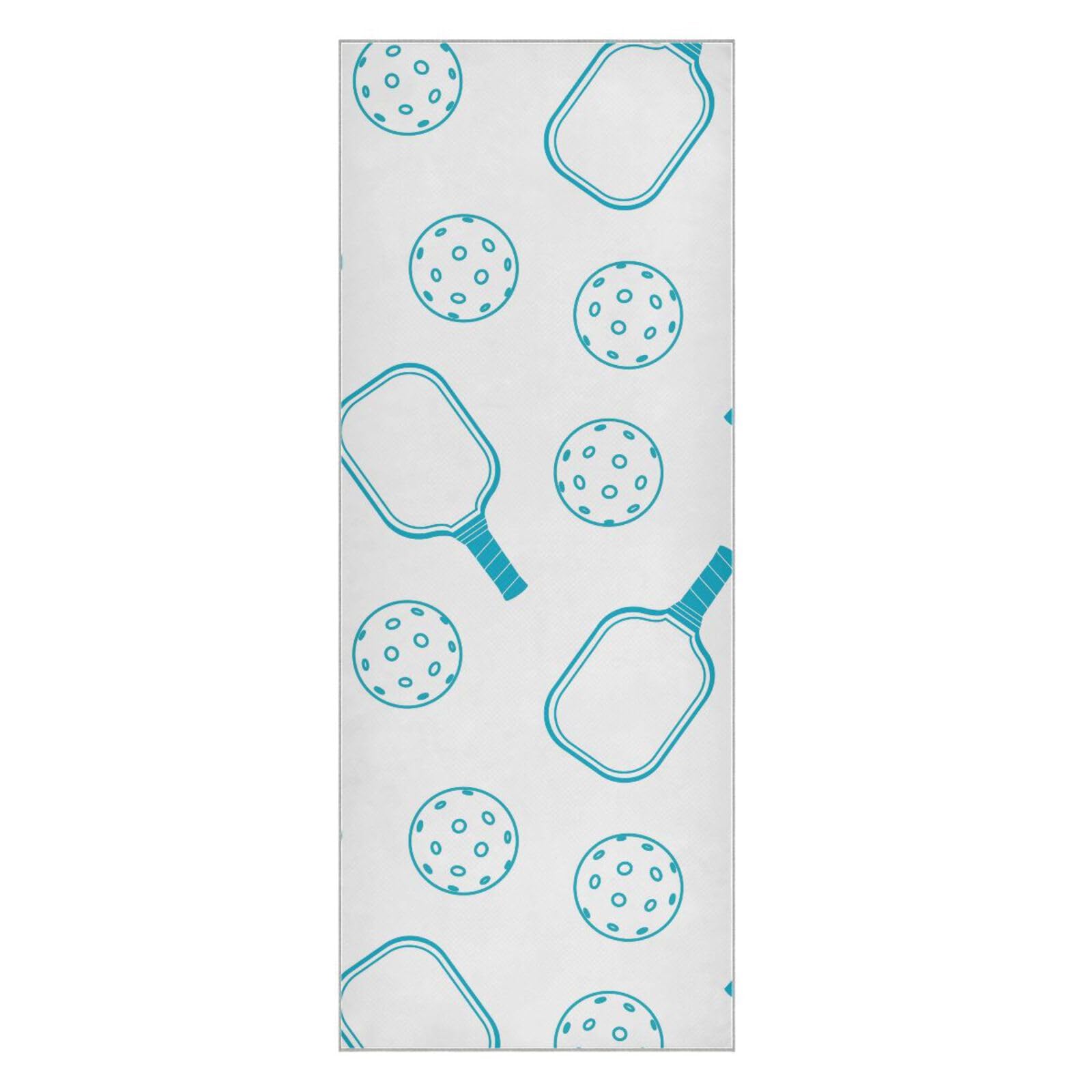 SEINDUS Blue Pickleball Pattern Hot Yoga Towel for Women & Men, Non Slip Super Absorbent and Quick Dry Yoga Mat Towel for Hot Yoga, Pilates and Fitness 73
