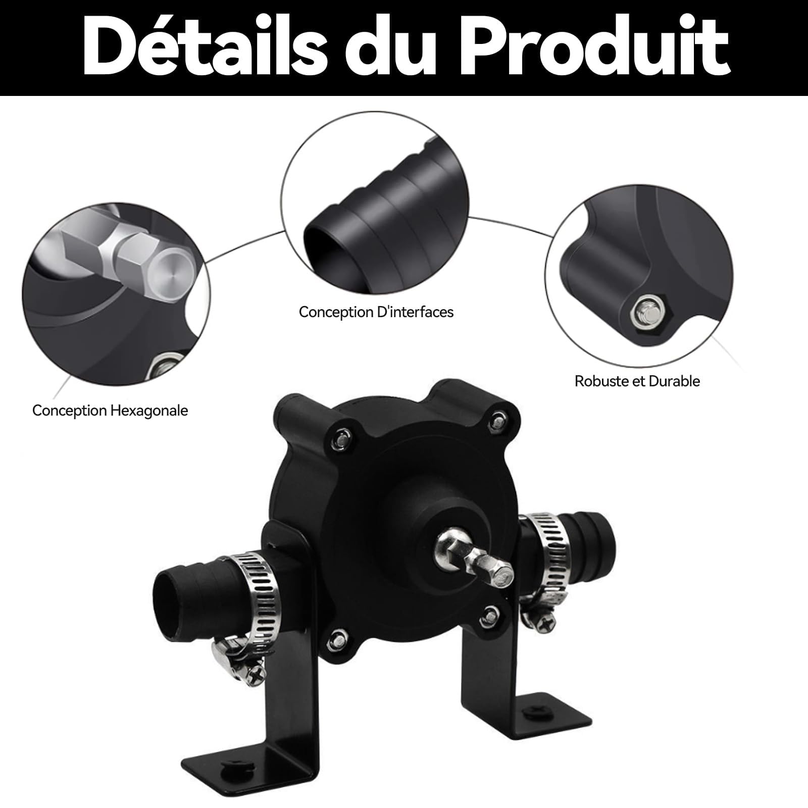 Mini Pompe a Eau-Petite Pompe Perceuse À Eau, Portable Pompe Visseuse À Eau Électrique Sur Perceuse, pour Maison Jardin Mini Piscine Fontain.