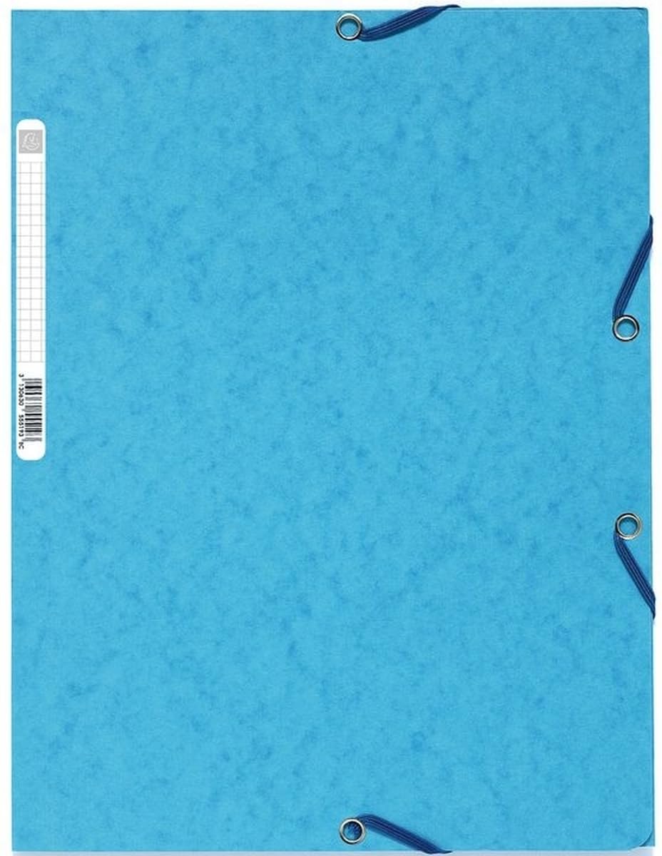Exacompta 25 x Eckspannmappe Nature Future A4 Manila-Karton 400g hellblau