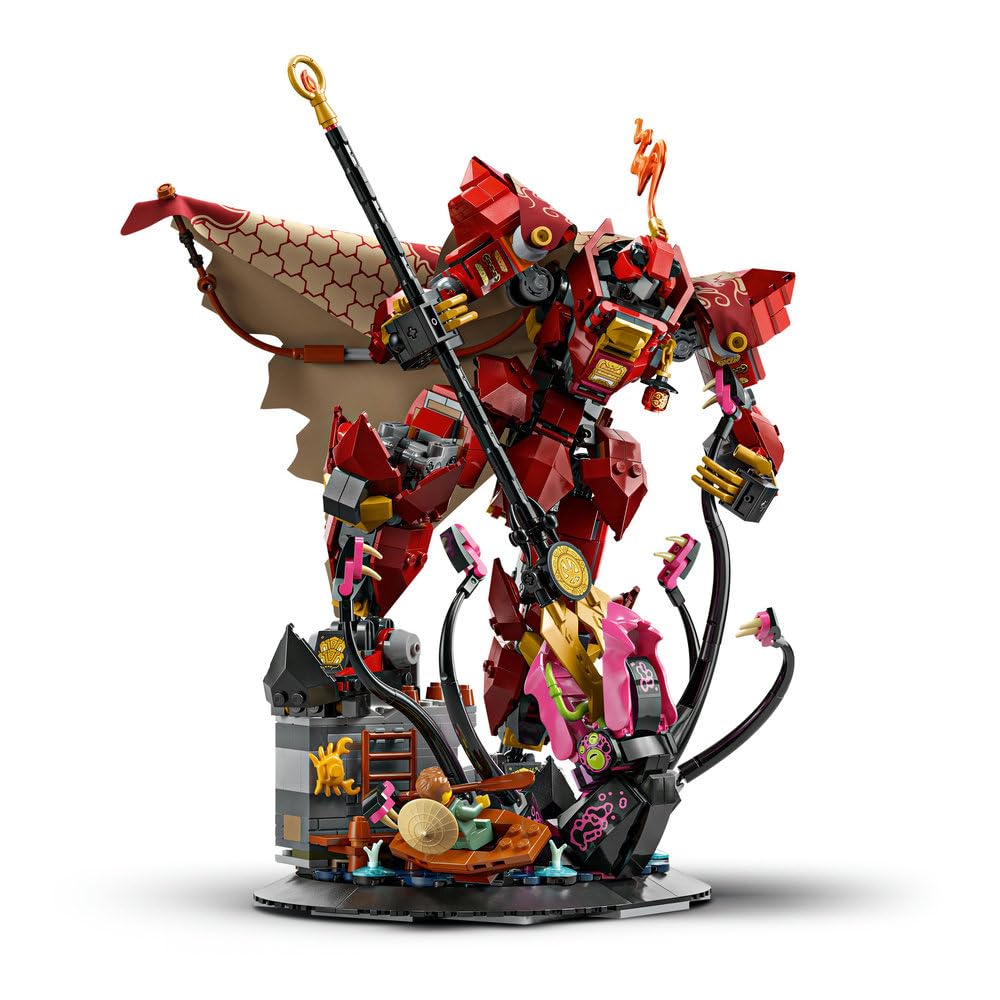 LEGO NINJAGO Mech ognistego rycerza 71846 | Duży mech ninja, model kolekcjonerski do ozdoby, prezent dla fana NINJAGO 14+, zestaw klocków konstrukcyjnych, 996 elementów