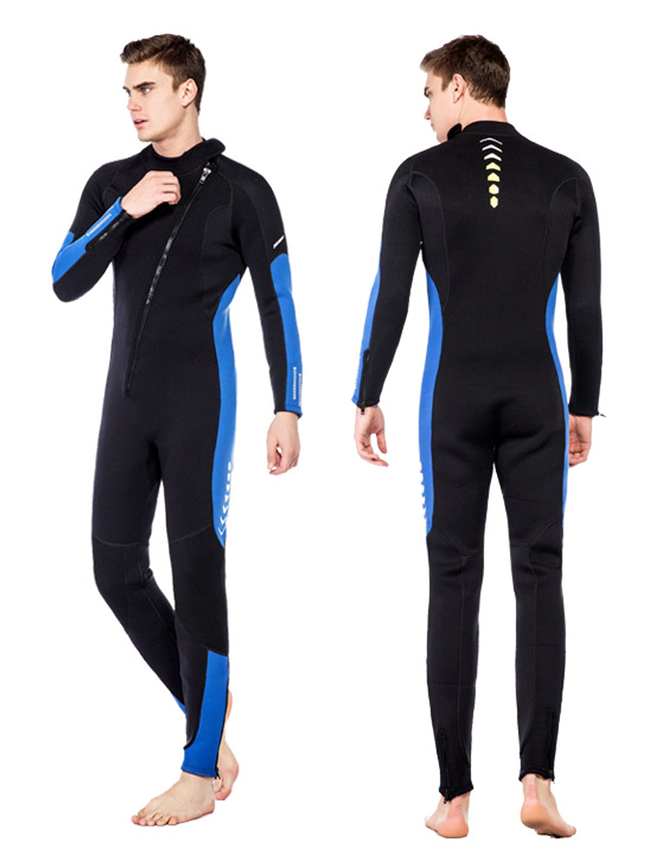 Men's Wetsuit Full Body Diving Suit Front Zip Wetsuit for Diving