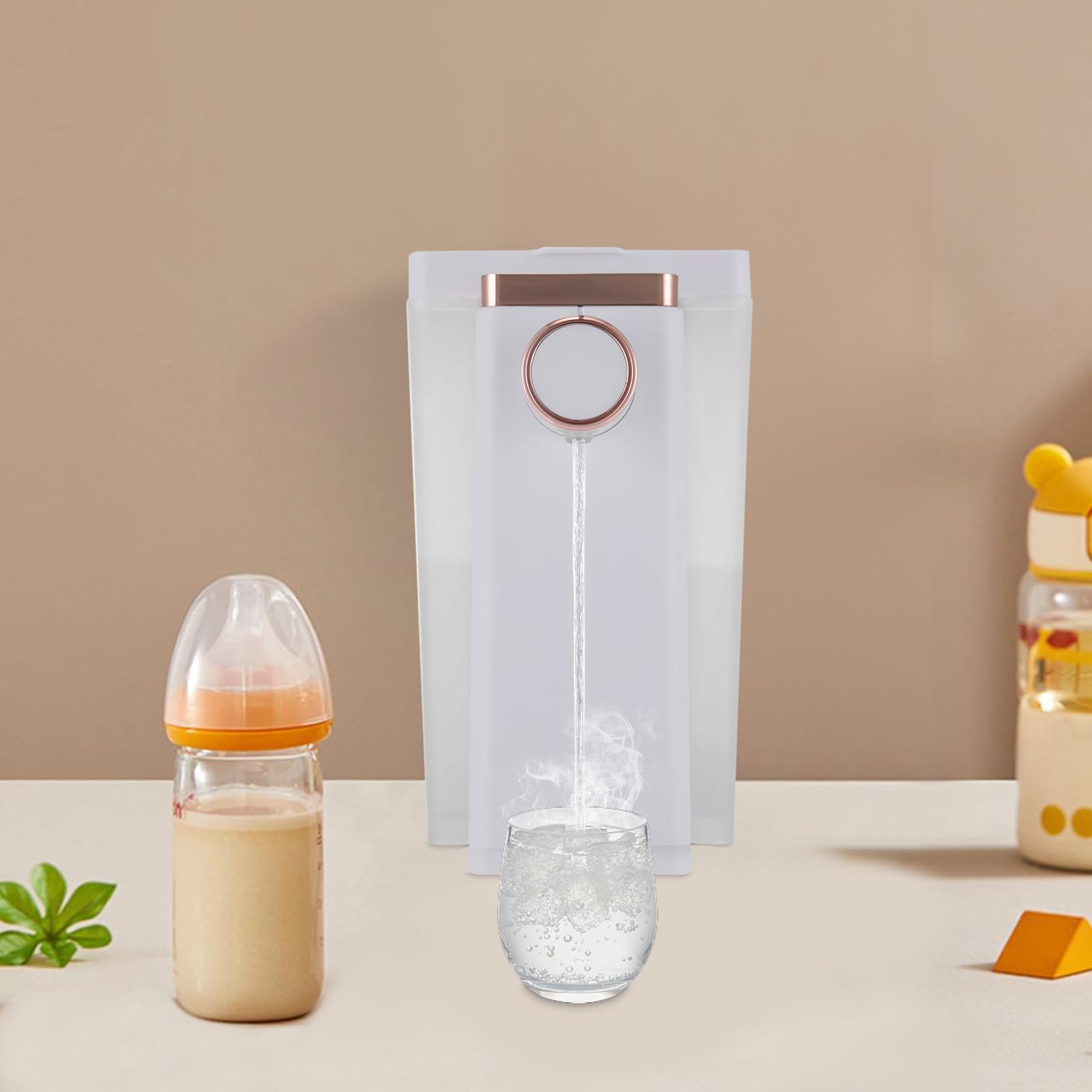 Instant Hot Water Dispenser, 2100W Electric Tea Kettle with 54Oz Water Tank & Safety Lock, 4 Temp & Volume Adjustable Hot Water Dispenser, 45dB Low-Noise Electric Kettle, for Home, Office