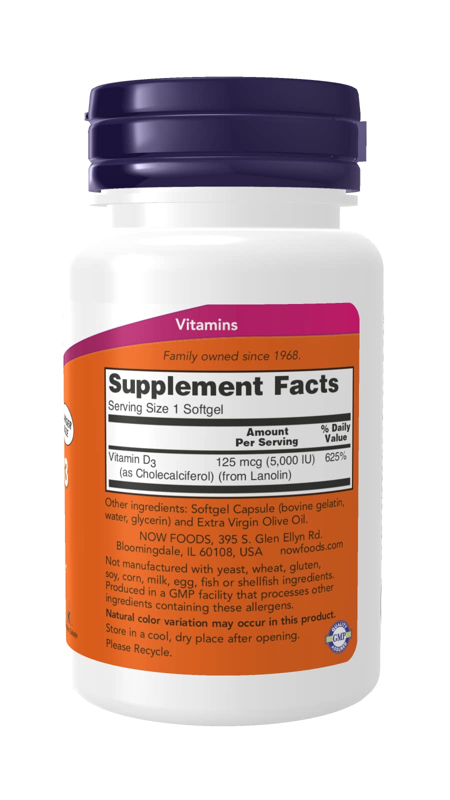 Amazon.com: Now Vitamins D-3 5000 IU - 240 SOFTGELS (3 Pack