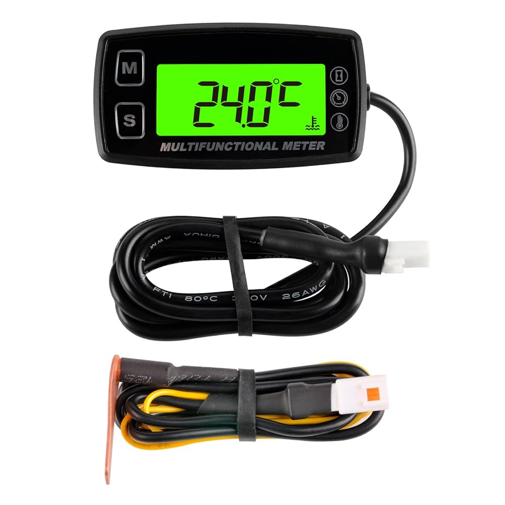 Amazon.co.jp: Runleaderエンジン温度計、時間メーターとタコ