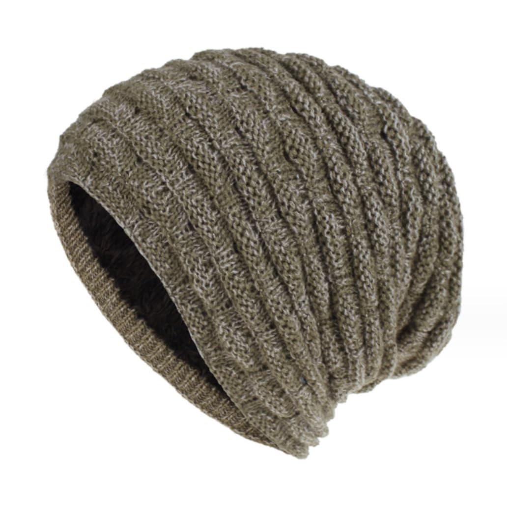 Invierno Calor Suave Gorros Gorro Para Hombres Y Mujeres, De Lana Térmico Cálido Para Invierno, Punto Holgado Grueso Con Calavera Gorro Cálido para Correr