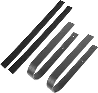 YARNOW Estuche Protector para Estante De Pared para Tablas De Surf 1 Juego De Colgadores De Pared para Patinetas Fácil Instalación para El Hogar Garaje Color Negro
