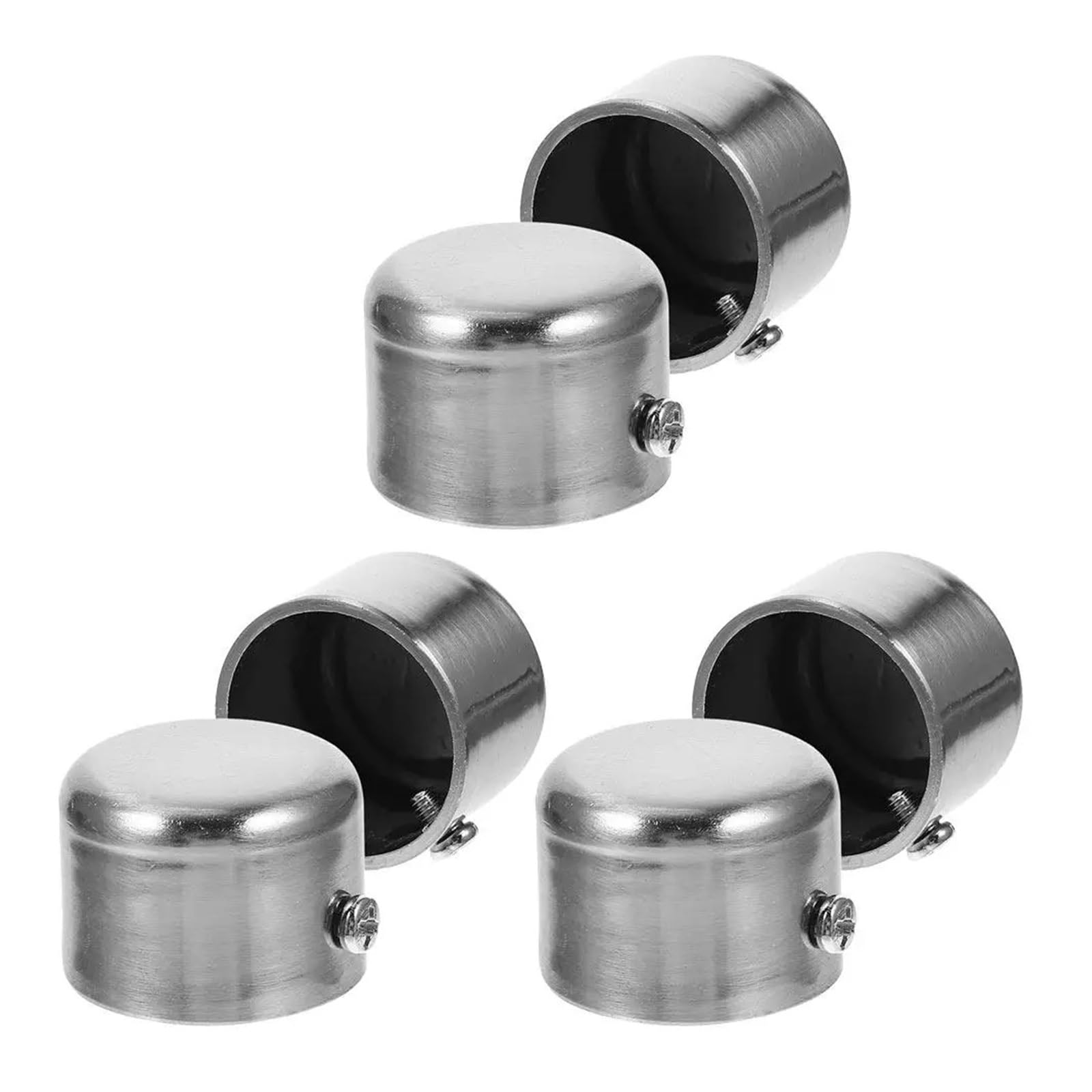 Xavren Curtain Rod Finial Screw 4pcs Curtain Rod Decorative Finials Alloy Pole Caps Easy Install Replacement Window Accessories for Drapery Poles