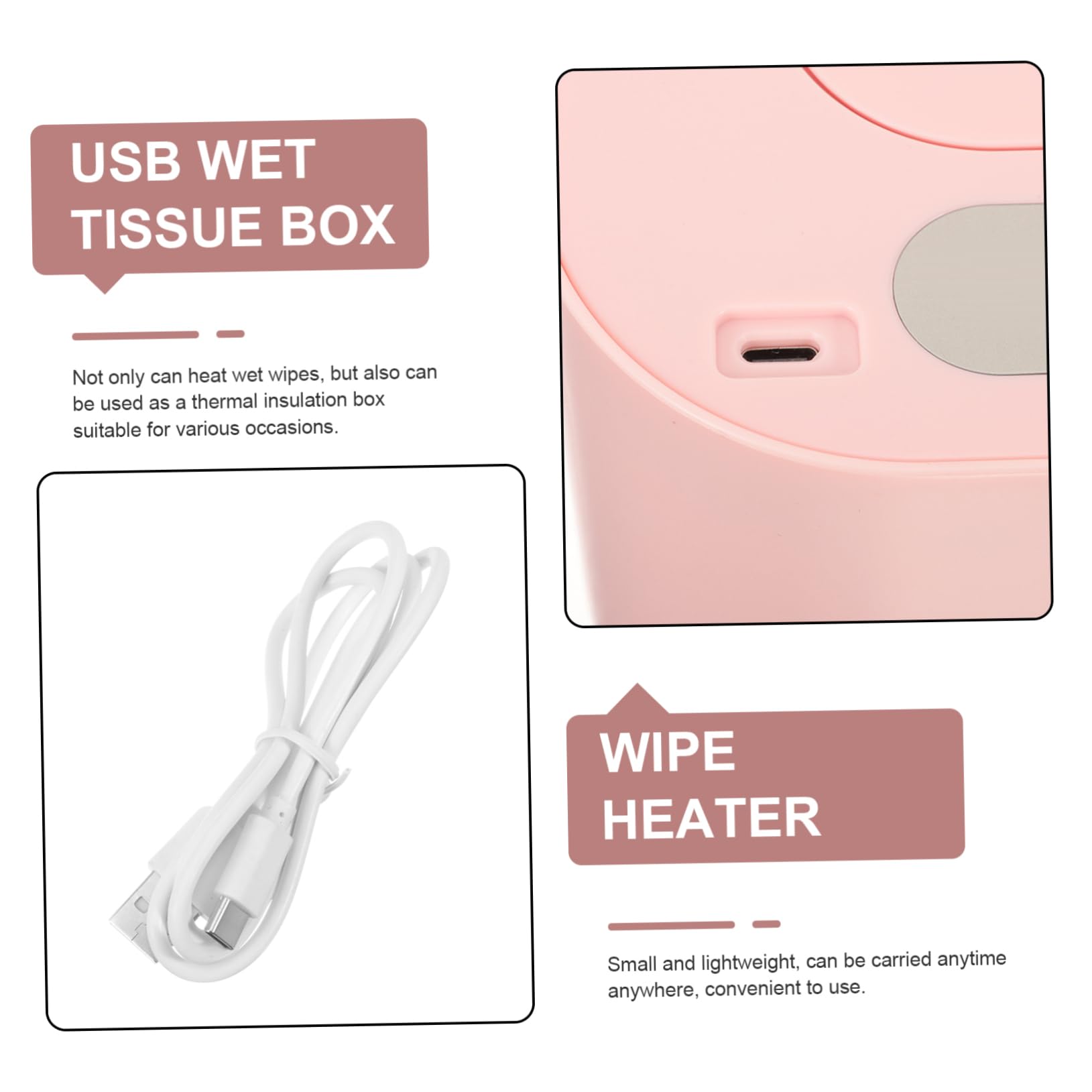 ULTECHNOVO Scaldasalviette Ricarica Wireless Batteria USB per Ragazza Portatile Ragazzo Isolamento Termico Grande Capacità per Uso in Viaggio e Varie Occasioni