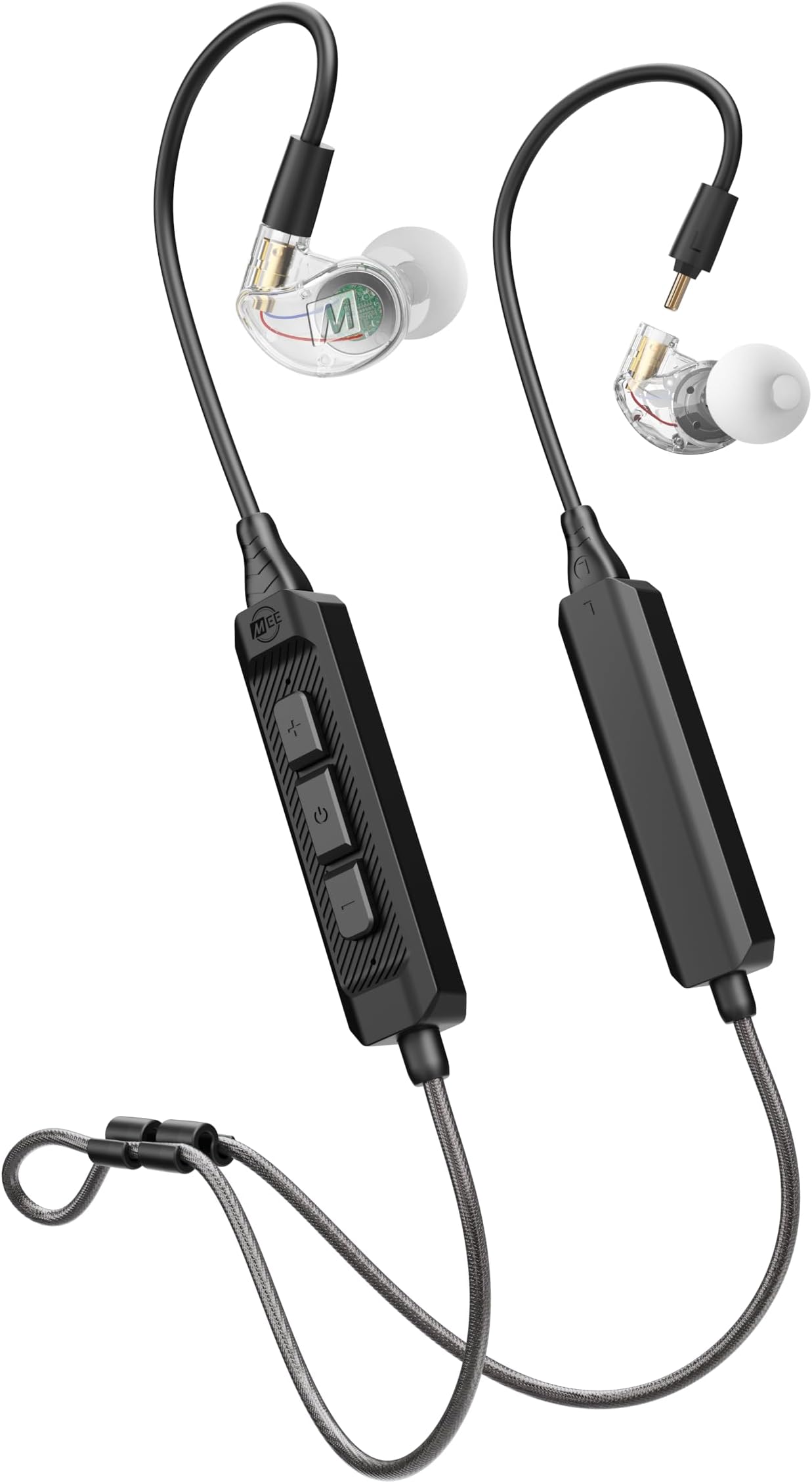 M6 PRO Musicians' in-Ear Monitors Wired + Wireless Combo Pack: Includes IEMs, 2 Audio Cables and Hi-Res Bluetooth Audio Adapter w/aptX, LDAC, Auracast Support, & Built-in Headset (Clear)
