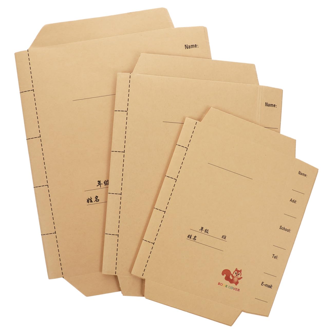 PLAFOPE Cubierta De Libro De Papel Kraft Funda Decorativa Resistente Ideal Como