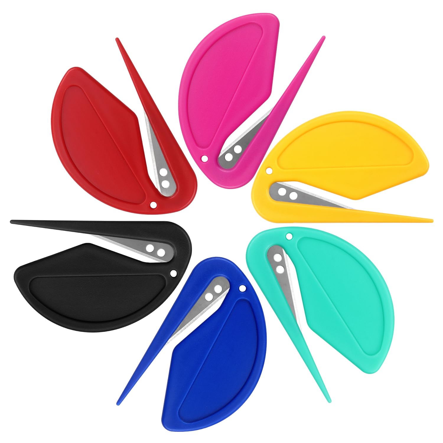 Lot De 6 Ouvre-lettres Colorés, Coupe-enveloppes, Ouvre-courrier, Coupe