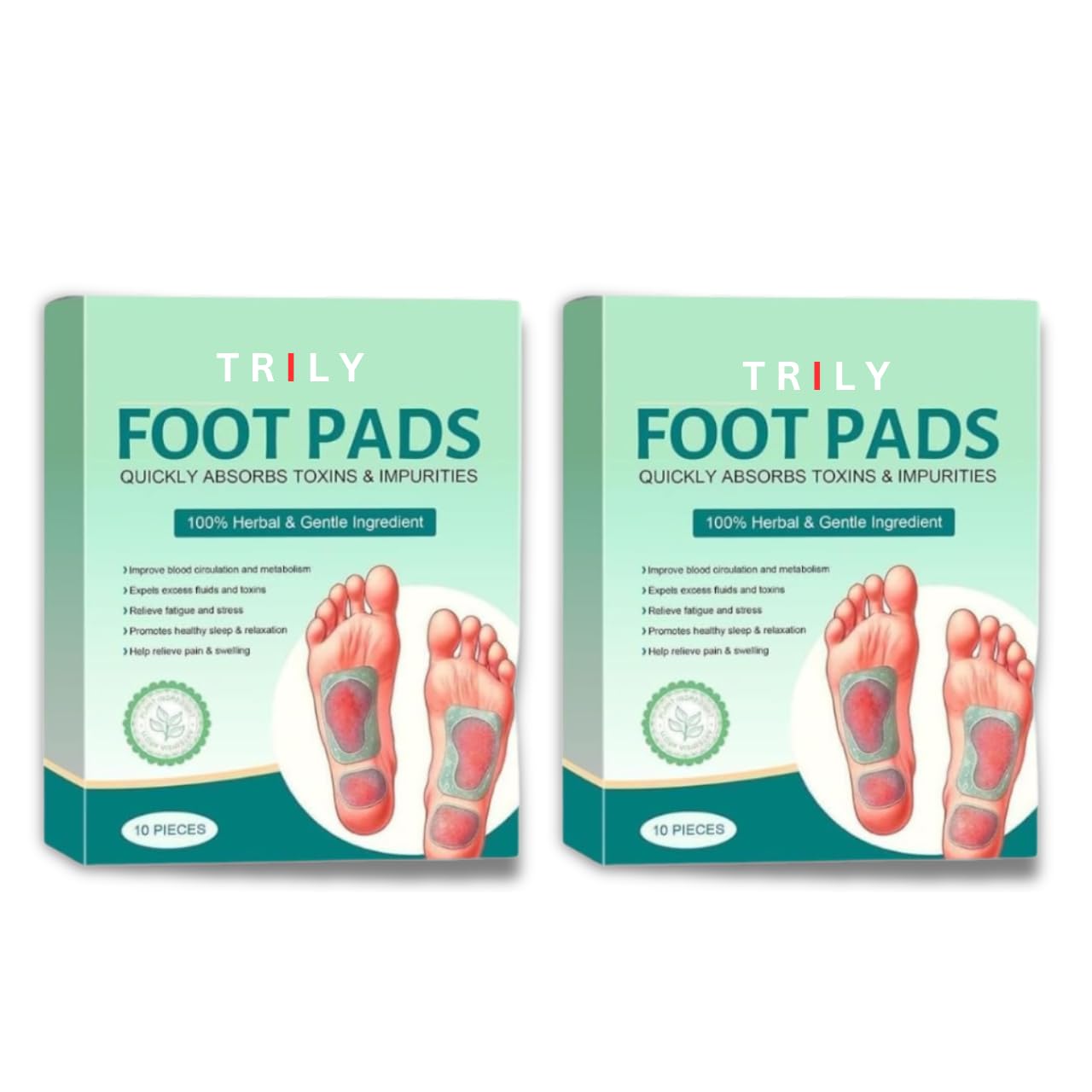 TRILY Herbal And Gentle Ingredient Detox Foot Pads (20 Pieces), Natural Ingredients for Sleep Aid, Pain Relief, Toxin Removal with Bamboo Vinegar and Acupoint Micro-Massage Technology (PACK OF 2)-image-47