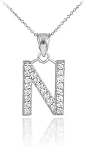 Amazon.com: Sideways Crosses 925 Sterling Silver CZ-Studded
