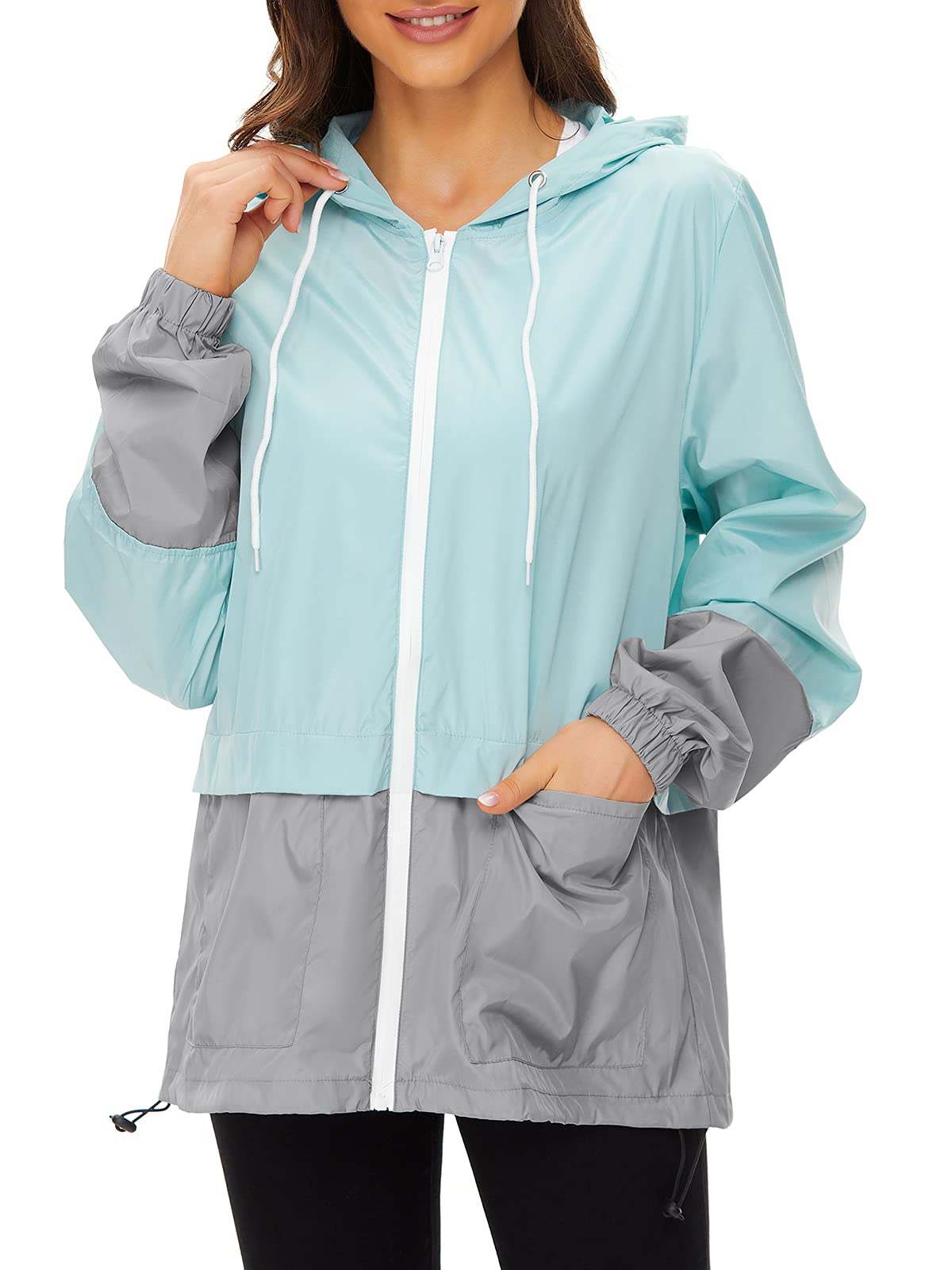 Century Star Packable Rain Jackets for Women Waterproof Lightweight Raincoat with Hood Windbreaker Jacket Women Rain Coats