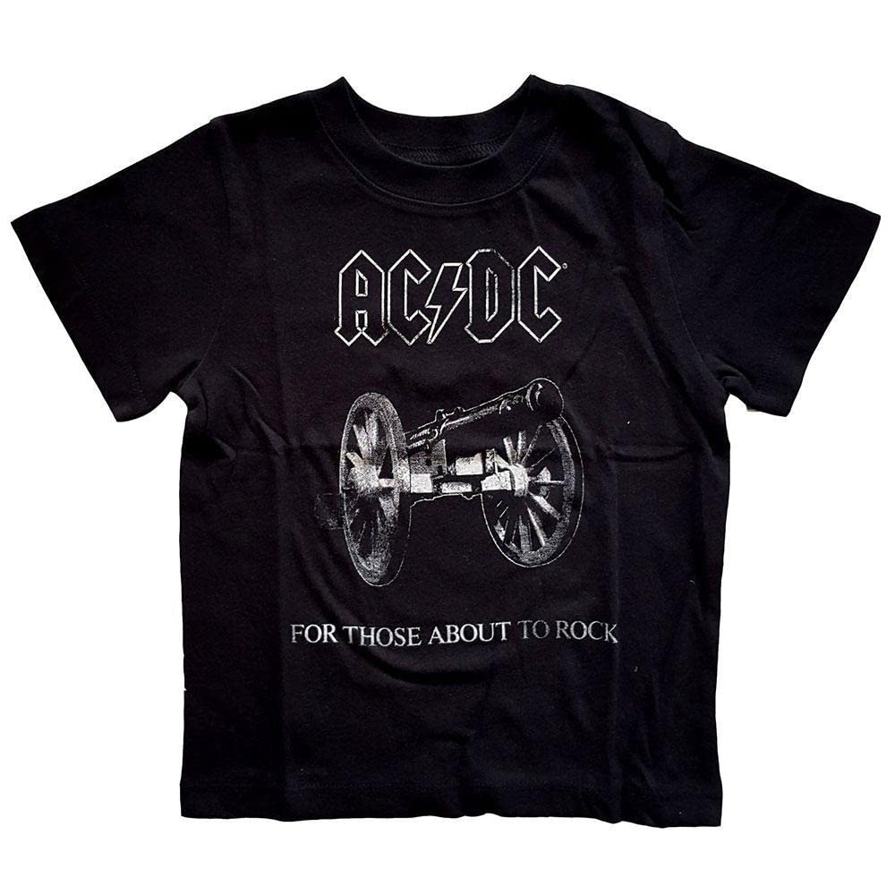 Paradiso Clothing Black Ac/Dc Toddler About To Rock T Shirt - 4 Years