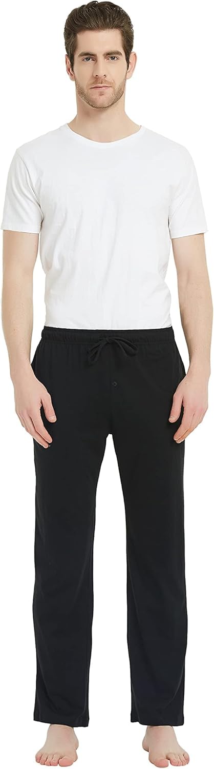 U2SKIIN Mens 100% Cotton Pajama Pants, Lightweight Soft Lounge Pant with Pockets Sleep Pj Bottoms for Men - Image 6