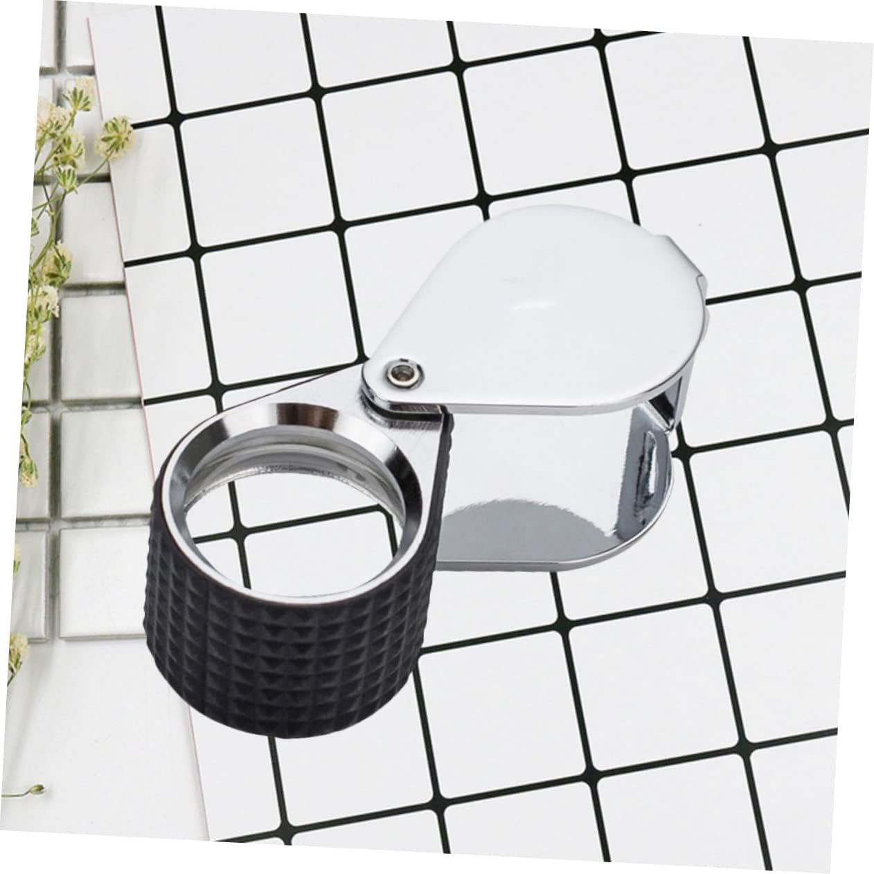 Led Illuminated Loupe Magnifier Jewelry Testing Diamond Inspection Metal Case Loupe