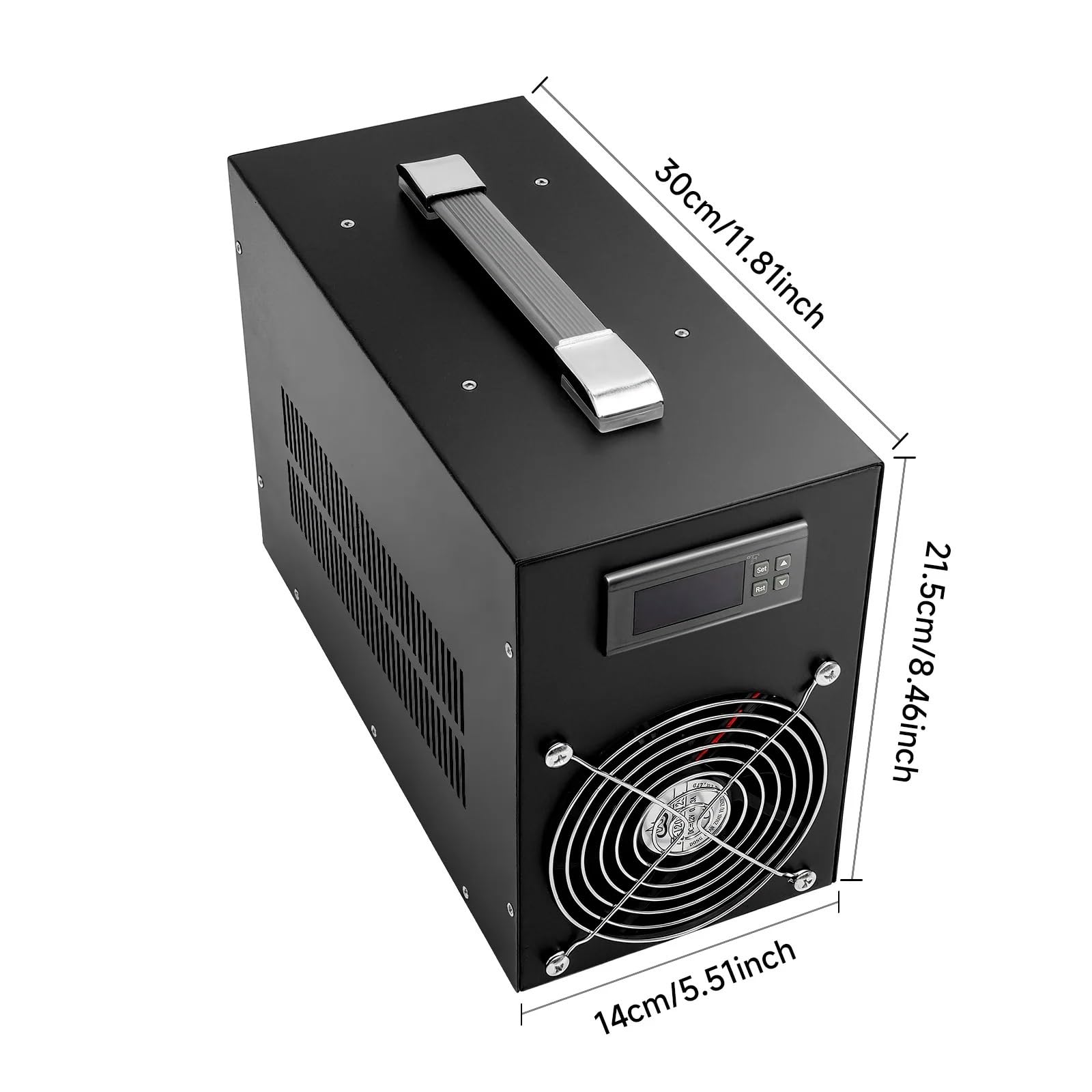 Machine de Refroidissement d'aquarium 200W, Refroidisseur Noir 60L/15,85 Gal, d'eau Large Application