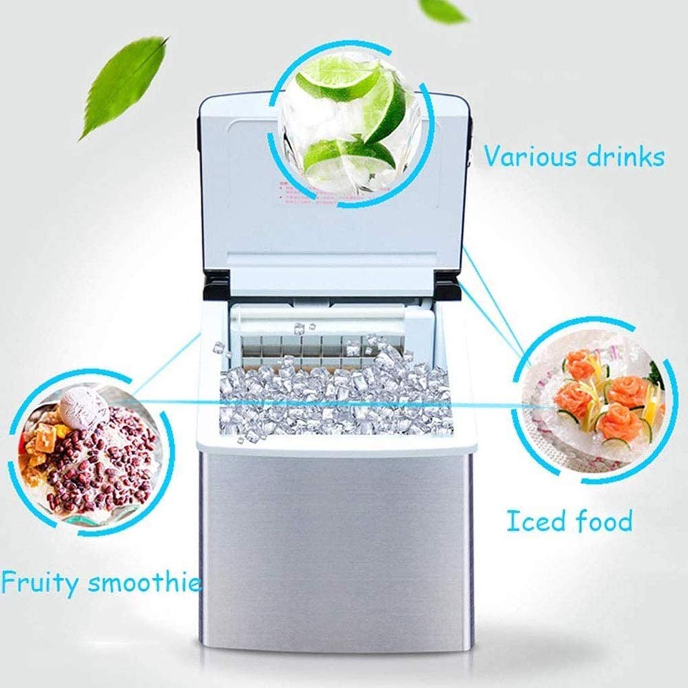 A1dfdfgoqsfg Portable Ice Machine For Countertop - Ice Cubes Ready In Great For Mixed Drinks & Parties Ice Machine 25kg Small Household Ice Ice Machine Produces 55 Lbs Of Ice Per 24 S on Fridge.com - View 5