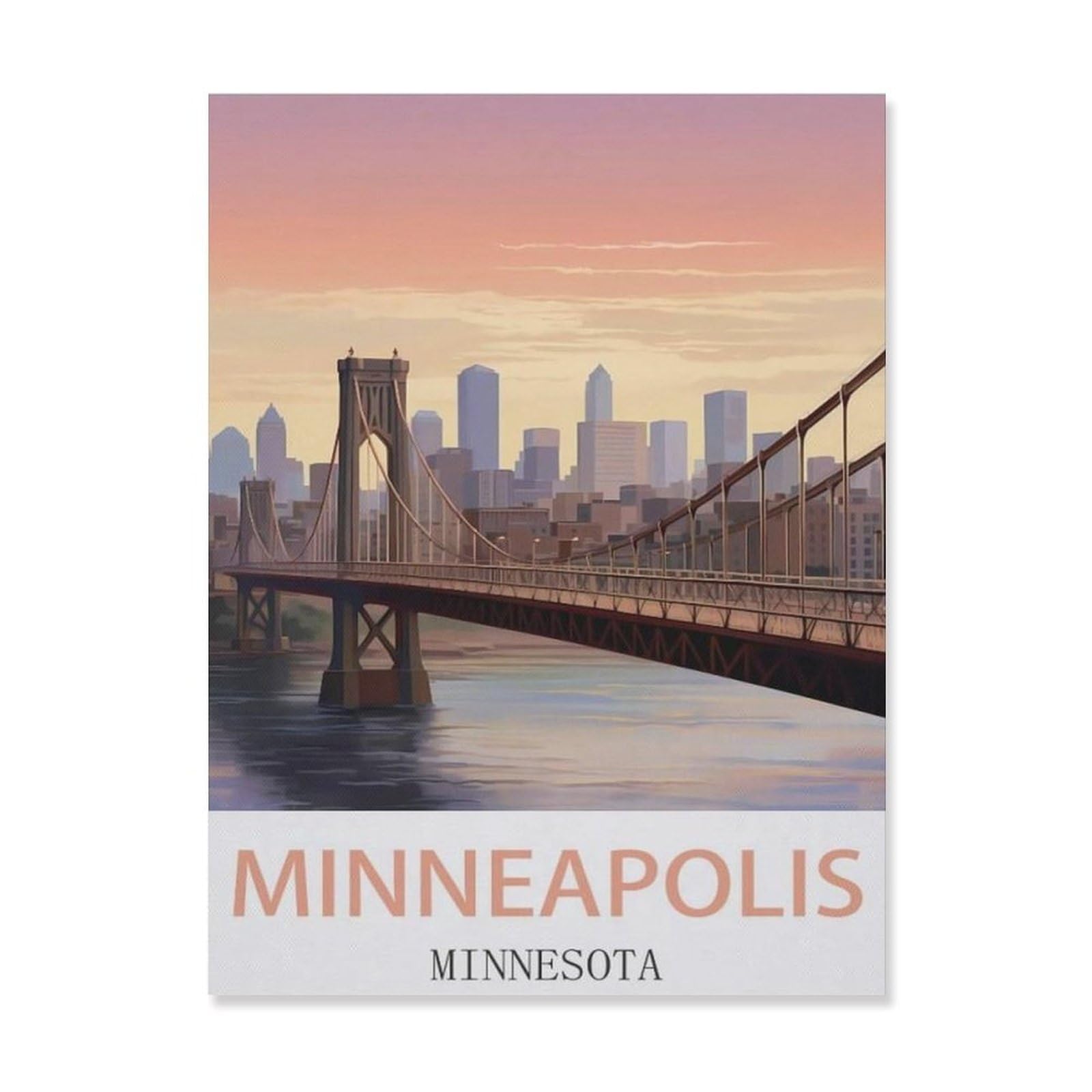 Metal Sign Tin Sign，Minneapolis Minnesota(15x30cm）