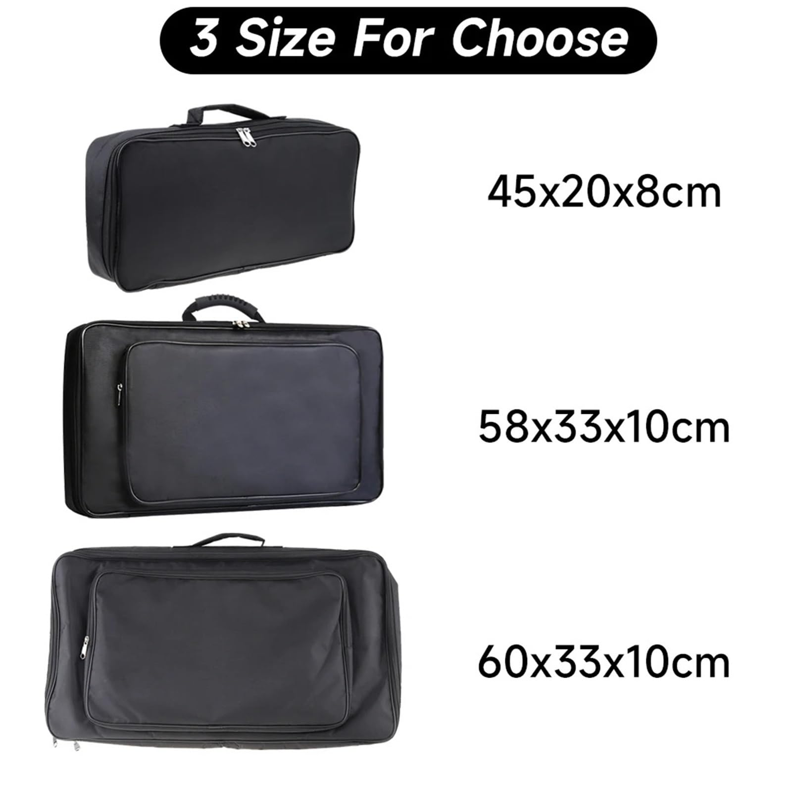 Bolsa for tablero de Pedal efectos guitarra portátil Universal, funda suave, bolsa for Para Pedales De Guitarra(58x33x10cm)