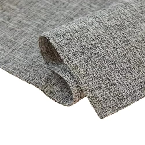 AMFUN Chemin de Table Imperméable, Chemin de Table Aspect Lin, Décoration de Table de Cuisine Chemin, Lavable, Décoration de Table pour Mariage, Baptême, Vacances, Noël, Fête - Gris - 40 x 140 cm