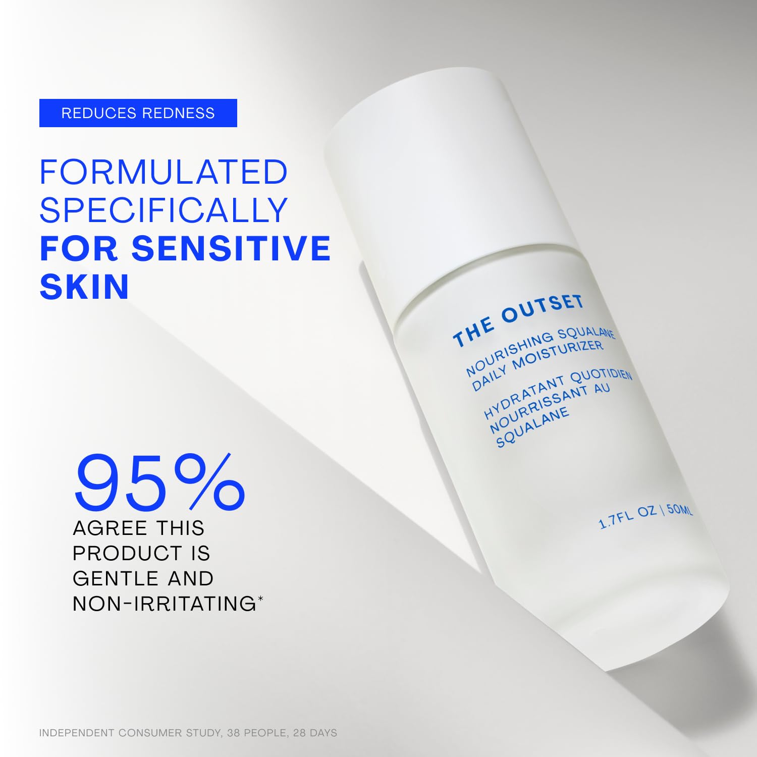 The Outset Crema hidratante diaria nutritiva con escualano – suave, sin perfume, no comedogénica, reparadora de barrera cutánea, hidratante, limpia, vegana, sin gluten, para todo tipo de p