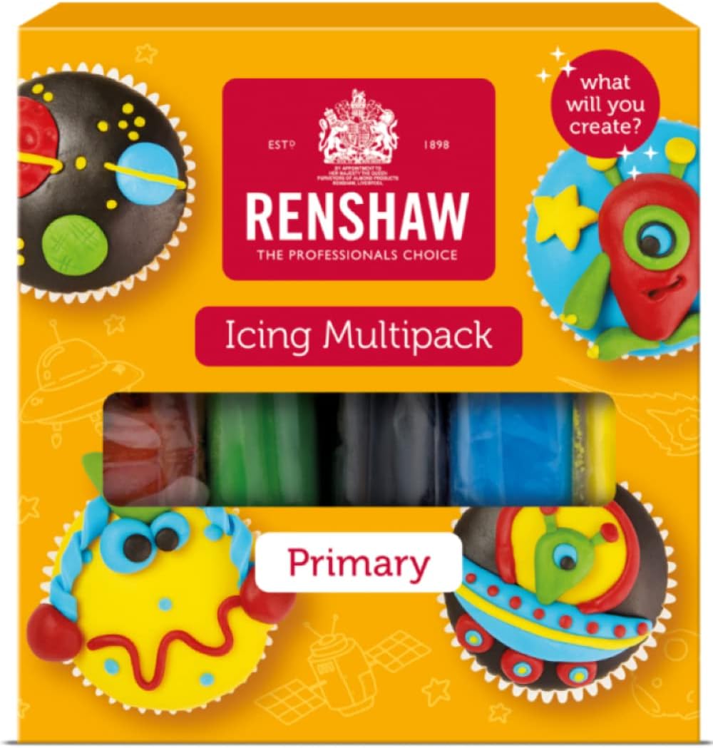 Renshaw Just Roll With It Fondant Icing Multipack - Primary Colours, 500 g (Pack of 1)