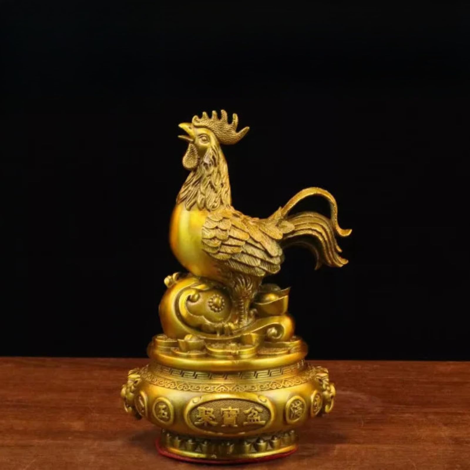 Aottsd Zodiac Tiger Statue Brass Living Room Mascot Tabletop Sculpture Decor 15Cm
