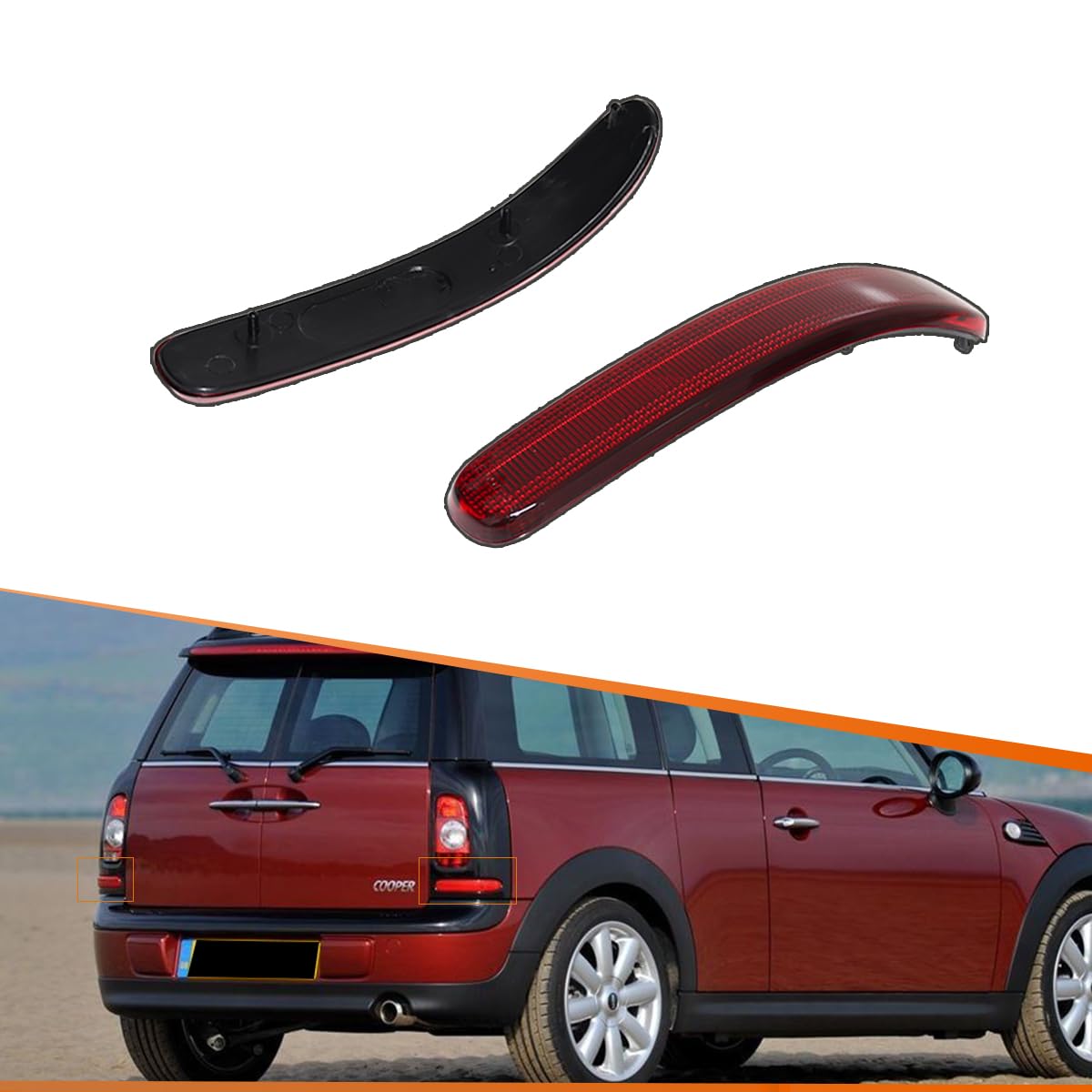 Amazon.com: ADIIL Rear Bumper Reflector Tail Brake Light Housings