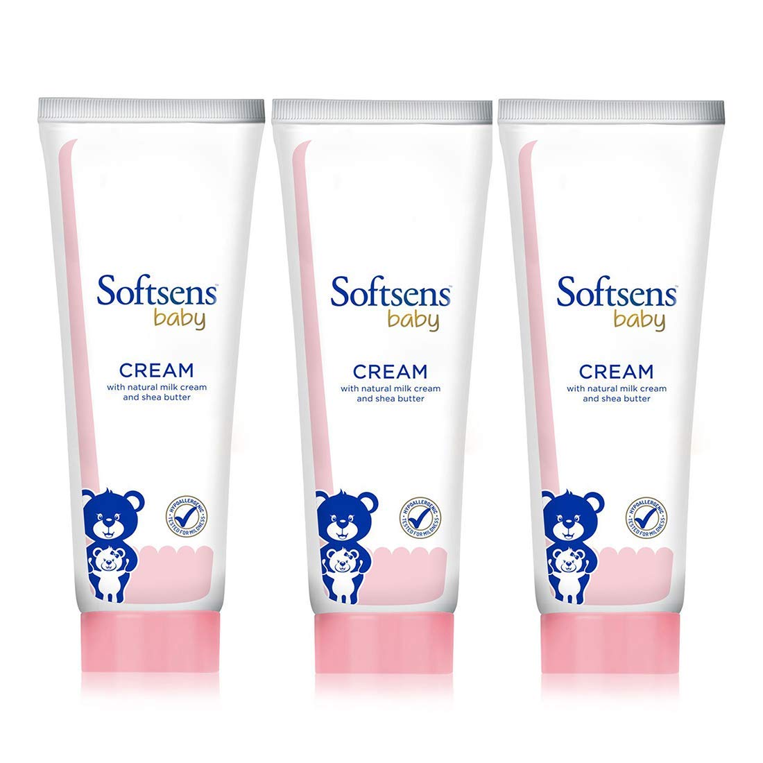Softsens Baby Rich Moisturising Cream | Enriched with Natural Milk Cream and Shea Butter | Dermatalogically Tested, Hypoallergenic & Paraben Free 100g (Pack of 3)-picture-22
