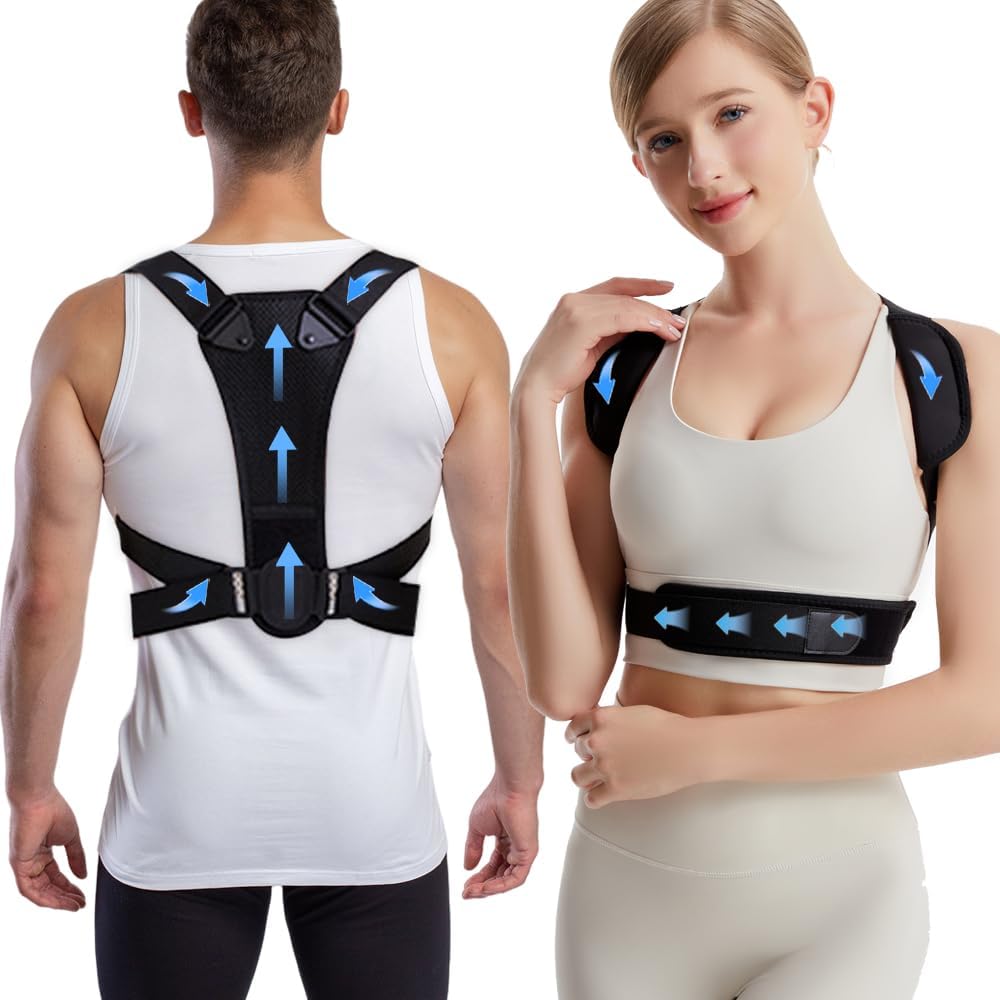 Prety Back Posture Corrector for Men and Women, Adjustable and Breathable Back Corrector – Ergonomic Support to Relieve Neck and Shoulder Pain, Invisible Back Corrector Design - 1